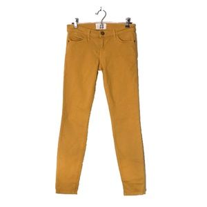 Current Elliott mustard ankle skinny jeans sz 27”